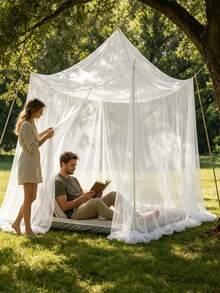 Outdoor Camping Mosquito Netting Large Size Patio Mosquito Net With Hanging Ropes For Garden Patio Camping Outdoor Travel.Hanging Canopy With 2 Side Openings For Bedroom Gazebo, Porch, Garden, Camping And Home Decor.Essential Gear For Hikers - Multicolor - View 3