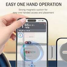 1pc Magnetic Desktop Folding Phone Stand, Car Floating Screen Navigation Mount, Desktop Holder - A - View 2