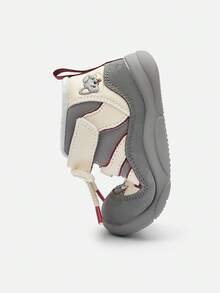 Balabala Baby Fleece Lined Walking Shoes Soft Sole Sport Footwear For Infant Boys Autumn Winter Daily Wear - White Grey Tone - View 6