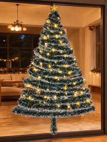 1 buah Garland Payet Jarum Pinus Hijau Tua Natal - Dipadukan dengan Rumbai Putih dan Strip Lampu LED, Ditenagai USB, 8 Mode Peredupan, Cocok untuk Dekorasi Pohon Natal Dalam Ruangan, Berlaku untuk Pesta Pernikahan, Liburan, Ulang Tahun, dan Lampu Hias Rumah - MultiWarna - View 11