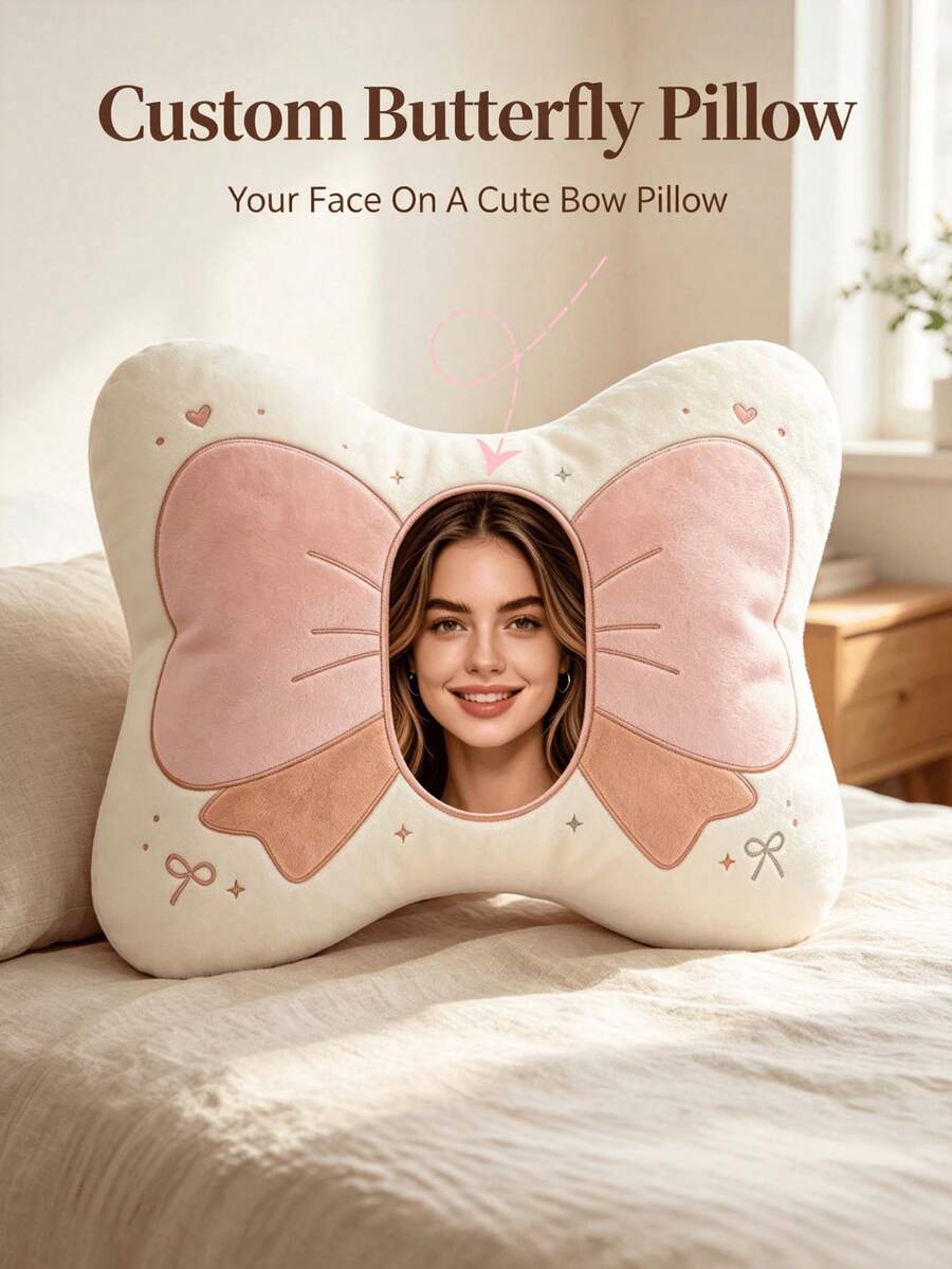 1pc DIY Customized Personalized Creative Pillow, Cushion, Gift For Girlfriend/Wife, Home Decor | Holiday Decoration | Wedding | Birthday Gift | Anniversary, Suitable For Halloween, Christmas, Thanksgiving, Valentine's Day
