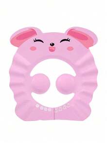 1pc Shower Hat Bunny Shaped Pink Adjustable Elastic Baby Shower Cap, Waterproof Shampoo Bath Protection Cover(Soft EVA Foam, Non-Plastic) - Multicolor - View 10