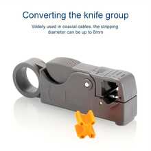 1/11pcs-Coaxial Cable Stripper Automatic Wire Stripper Rotary Stripping Knife Network Cable Pliers High Impact Resistant Material Multi-Function Cable Stripping Tool Network Wiring Dedicated, Weak Current Engineering Professional Tool. Manual Tool. Rotary One Turn Three Layers Full Stripping, No Damage To Wire Core Super Labor-Saving, High Impact Resistant Material Can Be Used Freely On Construction Site~Rotary Operation, Labor-Saving And Efficient, No Damage To Wire Core, No Signal Loss. Convenient And Practical, Sturdy And Durable, Beautiful And Practical. - Multicolor - View 8