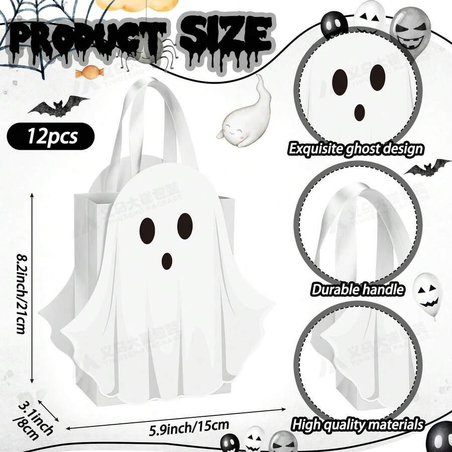 Halloween Candy Bag 2026 New Little Ghost Tote Bag Candy Pouch White Little Ghost Surprise Gift Bag Gift Box Halloween Essential - Ghost Candy Bag - View 1