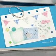 One Roll Of Die-Cut Tracing Paper Tape, Featuring A Refreshing Polka Dot Series In Pastel Colors. Available In Polka Dot, Checkered, Striped, And Various Other Patterns. Suitable For Decorating Notebooks, Scrapbooks, Photo Albums, And Diaries; Gift Wrapping Tape; Card And Photo Frame Decoration; Envelope Sealing; Diary Border Decoration; And A Must-Have For Back-To-School Student Supplies. - 1roll - View 7