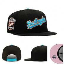 New Era 9FIFTY Adjustable Flat Brim Baseball Cap, Unisex Fashion Hat, 71619 - Black - View 4