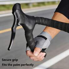 Bicycle Handlebar Tape, 3D Perforated High Density EVA Road Bike Bar Tape, Non-Slip Shock Absorbing With Adhesive Backing - A - View 3
