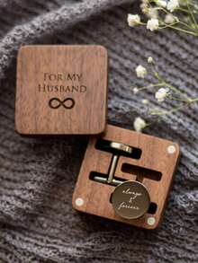 Custom Cufflinks - Engraved Box Optional, Personalized Wedding Day Cuff Links For Groom Grooms Men Gift, Anniversary Gift For Husband,Wedding Gift - Multicolor - View 12