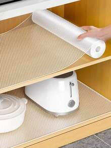 1 Roll Cabinet Liner, Moisture-Proof Heat-Resistant Non-Slip Drawer And Tabletop Mat, Waterproof Oil-Proof Dust-Proof, Suitable For Cabinets Drawers Refrigerator, Easy To Clean, Kitchen Countertop Furniture Storage Mat - Multicolor - View 1