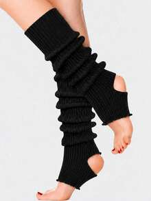 Women's Knitted Leg Warmers Ribbed Long Socks Slouchy Boot Covers Fashion Accessory - Multicolor - View 11