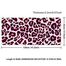 Pink Dark Purple Leopard Print PU Leather Desk Mat, Waterproof Non-Slip Large Extended Mouse Pad, Aesthetic Table Keyboard Protector For Gaming Office Home Desktop Decor - View 13