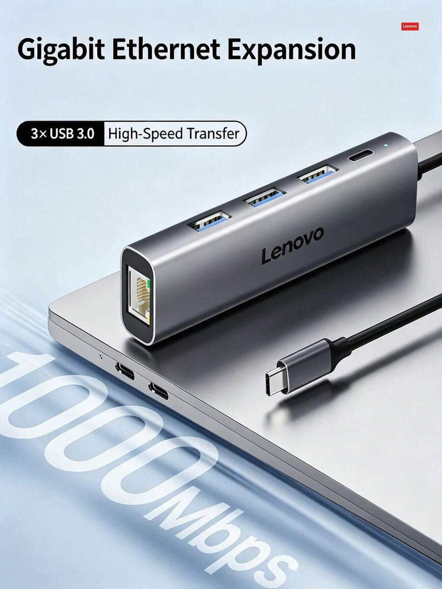 Lenovo H1-U03/H1-U03C Gigabit 4-Port USB 3.0 Hub Docking Station With ...