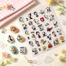 1pc 2026 Popular Fun & Beautiful Snoopy Nail Stickers, Suitable For Anime Collectors, DIY Decoration Stickers, Surprise Gift For Friends And Family For Anime Conventions, Birthday Parties, Back To School, New Year, Halloween, Christmas (Random Style) - Multicolor - View 2