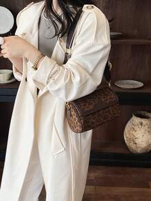 2026 Autumn New Women's Bag Fashionable Unique Design Leopard Print Versatile Large Capacity Shoulder Underarm Crossbody Bag - Brown - View 6