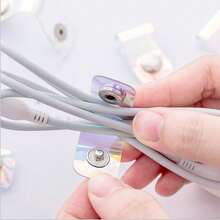 6pcs Transparent Cable Winder Earphone Organizer, Travel Storage Accessory, Simple Portable Practical - Multicolor - View 5