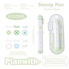1pc Cute Kawaii Stackable Stamp Pen, Detachable Self-Inking Mini Icon Stamper Marker, Korean Style Scrapbooking Journaling Deco Supplies - Multiple Styles - View 21