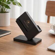 1pc Industrial Style Creative Business Card Holder, Desktop Card Display Stand, Minimalist Design Office Organizer, Suitable For Office/Workstation Decor - A - View 1