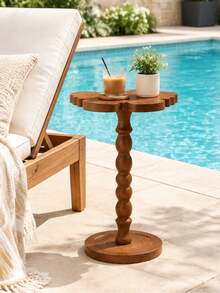 1pc Small Compact Space-Saving Multi-Functional Durable Sturdy High-Quality Wooden Metal Butterfly Pattern Modern Vintage Luxury Side Table/End Table/Coffee Table/Desk, Suitable For Balcony, Entryway, Living Room, Home Office, Study, Dorm, Apartment Decor, Multi-Purpose Practical - Multicolor - View 5