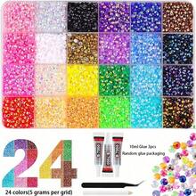 Set Rhinestone Flatback 32.000 pcs/40 Warna, Kit Batu Permata Buatan Tangan Multicolor dengan Pena Pengambil dan Pinset, Cocok untuk DIY, Pakaian, Sepatu, Perhiasan Mengkilap, Palet Campuran Berwarna-warni - MultiWarna - View 11