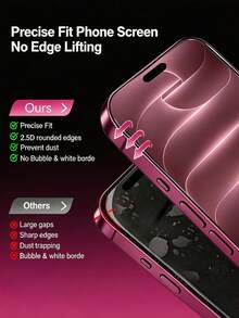 2 Packs [2026 New] 9H+ Tempered Glass Screen Protector Compatible With Iphone Duo/18 Pro Max/18 Pro/18/17 Pro Max/17/17 Pro/17 Air/16 Pro Max/16/16 Plus/16 Pro/15 Pro Max/15/15 Pro/15 Plus/14 Pro Max/14/14 Pro/14 Plus/13/13 Pro Max/12/11, Full Coverage, Black Edge, HD Clear, Anti-Scratch, Anti-Shatter, Anti-Fingerprint, Bubble Free, Easy Install, Case Friendly - Clear - View 3