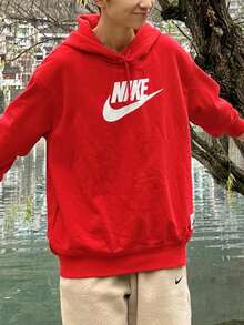 Nike 2026 春季女款連帽套頭印花運動衫 BV4127-632 - BV4127-632 - 查看 4