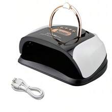 UV LED Nail Lamp, Professional LED Nail Dryer For Gel Nails, Equipped With 57 LED Beads, 4 Timer Settings And Auto-Sensing Function, Fast Drying, Ideal For Home Nail Salons. - White - View 2