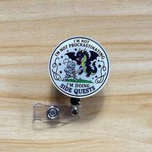Retractable D Card Holder Reel With Cute Cartoon Design, Nurse Hospital Badge Holder Office Lanyard 1pc - X1071 - View 8