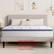 22/25cm Memory Cotton Mixed Mattress, Silent Independent Bagged Spring, Brings A Cool Sleep Experience, Available In Single, Small Double, And Double Sizes, Ready To Use Out Of The Box - 22cm Grey - View 4