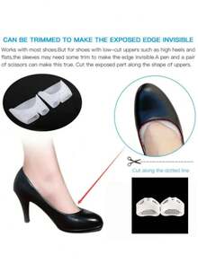 1 Pair/2 Pairs/3 Pairs White Honeycomb Breathable Silicone Foot Protection Covers, Anti-Friction, Sole And Side Protection, Unisex, One Size, Can Be Worn With Shoes - White - View 3