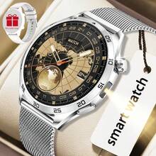 Latest Fashion Tech Design Business Sports Smartwatch With 1.50-Inch Large Screen, LED Spotlight, 250mAh Battery, Full Touchscreen, Round Face, Wireless Calling, Answer/Reject Calls, Call Reminder, Message Notification, Pedometer, Wireless Music, Multiple Sports Modes, Suitable For Men And Women, Birthday Gift For Couples, Elders, Friends, Classmates - View 12