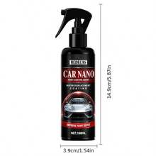 Nano Ceramic Coating Spray - Super Hydrophobic, Gloss Enhanced, For All Colors, Easy Application With Spray Bottle And Cloth, Durable Protection For Car Paint And Plastic Body, Car Paint Protection, Elegant Application Tool, High-Quality Surface - 100ml - View 7