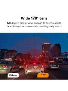 Kamera Dasbor 3 Lensa dengan Penglihatan Malam, Kamera Depan dan Interior 3 Arah 1080P, DVR Mobil Sudut Lebar, Layar IPS 2.0 Inci, Mode Parkir Sensor Gerak 24 Jam, Dilengkapi Kartu Memori 32GB, Kapasitas Baterai 150mAh - 32GB - View 5