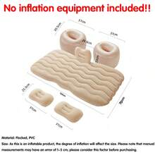 (1pc Car Inflatable Bed, Wavy Pattern Inflatable Mattress, Car Accessory, Rear Seat Sleeping Pad, SUV/Sedan Universal Inflatable Bed, Portable Travel Camping Sleeping Pad - Perfect Gift For Drivers (This Product Does Not Include Air Pump, Only Includes One Inflatable Bed!)) - Wave Pattern Round Pier - View 7
