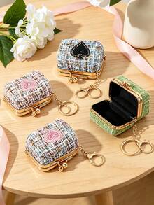 Ví đựng tiền xu mini, túi charm cầm tay, khóa cài tinh xảo chống thất lạc và bền bỉ, phù hợp cho đi làm, mua sắm hoặc hẹn hò - Nhiều màu - Xem 2