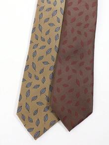 1PC Men's Fashion Casual Versatile Small Leaf Pattern Tie Suitable For Daily Business Commute Banquet Date Matching - Multicolor - View 2