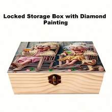 A Very Popular Single-Piece Tribute Box Designed For Your Best Friend, Featuring A Grandmother Design. This 5D Wooden Storage Box With Lock Can Be Used As A Multi-Functional Jewelry Storage Box And Desktop Decoration Accessory Holder. - Multicolor - View 8