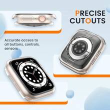 全 TPU 螢幕保護貼防撞保護殼，適用於 12 系列 Watch 12 42mm、Watch 12 46mm、Watch 4 Ultra - 無色 - 查看 5