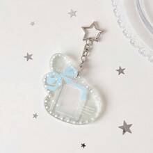 1pc Summer Fresh Girl Angel Wings Star Card Holder, Idol Fan Student 1-Inch ID Photo Small Card Sticker Pendant Card Holder - Multicolor - View 12