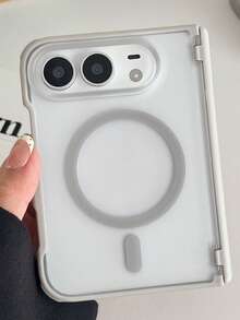Luxury Minimalist Business Matte Clear Skin Feel Phone Case Compatible With IPhone 18 Duo Fold Hard PC Back Cover - Light Grey - View 1