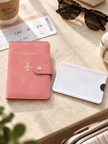 Travel Passport Holder Portable Wallet Card Case Unisex Multifunctional Travel Essential Vacation Hotel Cruise Back To School Accessory - Multicolor - View 11