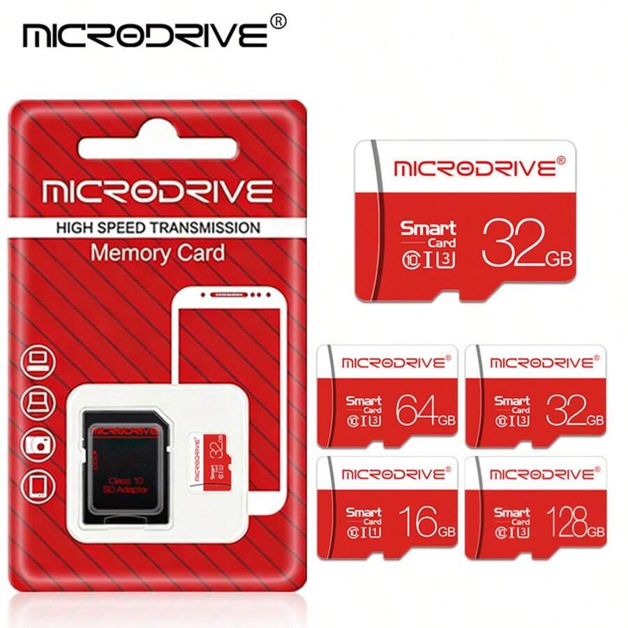 Kartu Memori Flash TF Class10 U3, Kartu Micro SD dengan Adaptor SD, Kartu Penyimpanan Microdrive untuk Kamera, Perekam Mengemudi & Ponsel - View 1