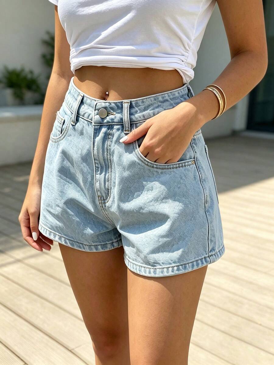 Women Denim Shorts - 2041 - View 1