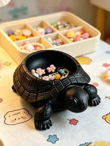 1pc White Turtle Storage Tray, Creative Turtle Sculpture Desktop Organizer, Entryway Key Holder, Nordic Style Desktop Decor, Non-Food Contact, Suitable For Entryway, Vanity, Home Decor, Ideal Housewarming Gift - Multicolor - View 6