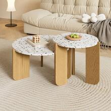 Modern Nesting Coffee Table Set, Side Tables, Living Room Coffee Table Set, Sofa Side Table And Balcony Table, 2-Piece Set - 1 - View 7