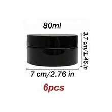 6pcs-Diameter 7 Centimeters,Black Plastic Jars With Lids, Cosmetic Containers Jars With Wide-Mouth For Slime, Beads, Rhinestones, Sequins Cosmetics, Lotion, Cream, Ointments And More ,There Are 8 Capacities To Choose From - View 17