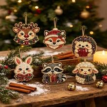 6/3/1pc Christmas Tree Pearl & Diamond Art Hanging Ornament Set, Musical Instruments - A - View 2