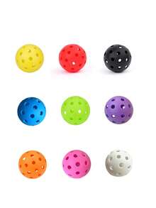 5/10pcs Pickleball Balls, 26-Hole PE Hollow Balls, 25g Lightweight Design, Stable Flight & Easy Control, Impact Resistant Training Balls With Carrying Mesh Bag, Bright Solid Colors For Practice, Casual Games & Outdoor Court Training - Multicolor - View 7