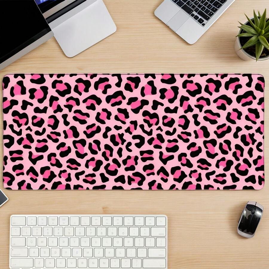 Extra-Large Mouse Pad With A Leopard Print Design; Spacious, Dirt-Resistant Desk Mat Ideal For Computer Work And Gaming. Perfect As A Christmas, Halloween, Or Birthday Gift. - View 1