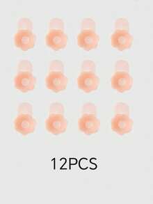 2/6/12pcs Pull-Up Silicone Nipple Covers, Adhesive Nipple Covers, Suitable For Low-Cut Dresses, Weddings, Parties, Balls - Multicolor - View 12