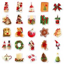 50 buah Stiker Natal Gaya INS, Stiker DIY Dekorasi Pohon Natal Lucu untuk Cangkir Teh Susu dan Mochi - 1 Set - View 4